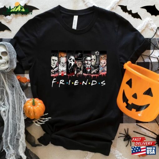 Friends Halloween Shirt Horror Movie Killers T-Shirt Scary Tee Classic