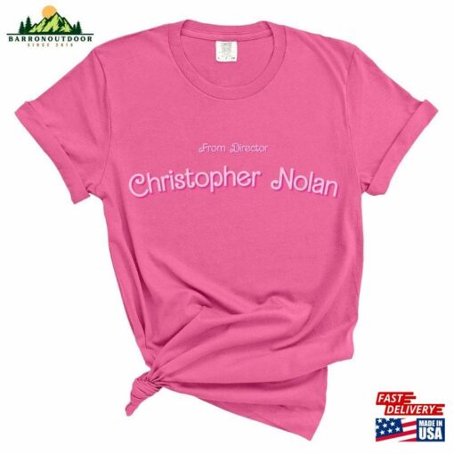 From Director Christopher Nolan Barbie Font T-Shirt Hoodie