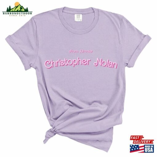 From Director Christopher Nolan Barbie Font T-Shirt Hoodie