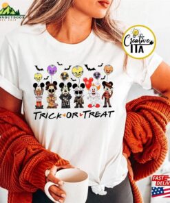 Funny Disney Halloween Mickey Horror Characters Shirt Mouse Movie Friends Balloons Unisex Sweatshirt
