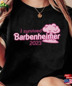 Funny I Survived Barbenheimer Theaters 2023 Greta Bella Shirt Movie Watching T-Shirt Hoodie Sweatshirt
