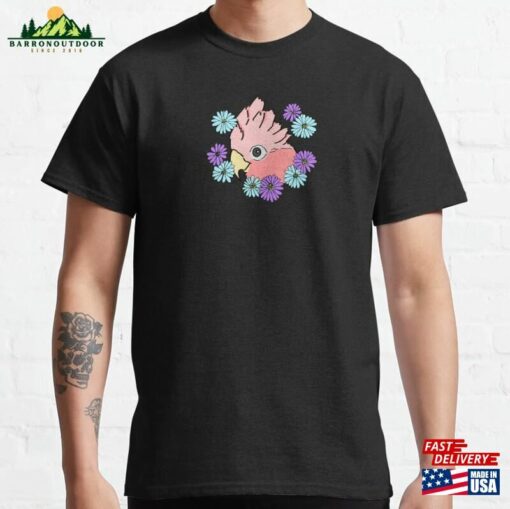 Galah Cockatoo And Flowers Classic T-Shirt Unisex