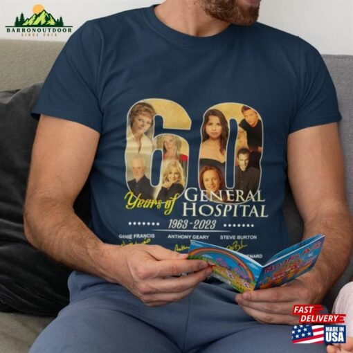 General Hospital 60 Years Memories Unisex Shirts 1963 2023 Signatures Character Anniversary Shirt Sweatshirt T-Shirt