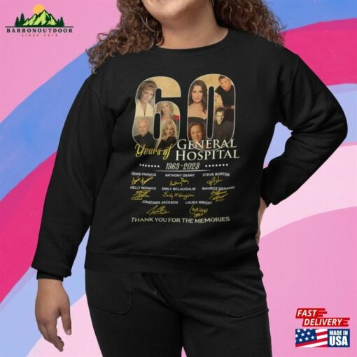 General Hospital 60 Years Memories Unisex Shirts 1963 2023 Signatures Character Anniversary Shirt Sweatshirt T-Shirt