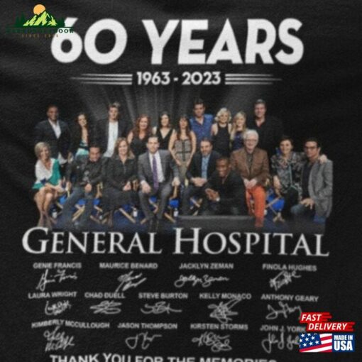 General Hospital Characters Anniversary Shirts 1963 2023 60 Years Classic Movie Gift For Fan Unisex T-Shirt