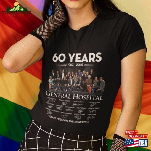 General Hospital Characters Anniversary Shirts 1963 2023 60 Years Classic Movie Gift For Fan Unisex T-Shirt