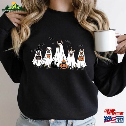 Ghost Dog Halloween Sweatshirt Sweater 2023 Happy Classic