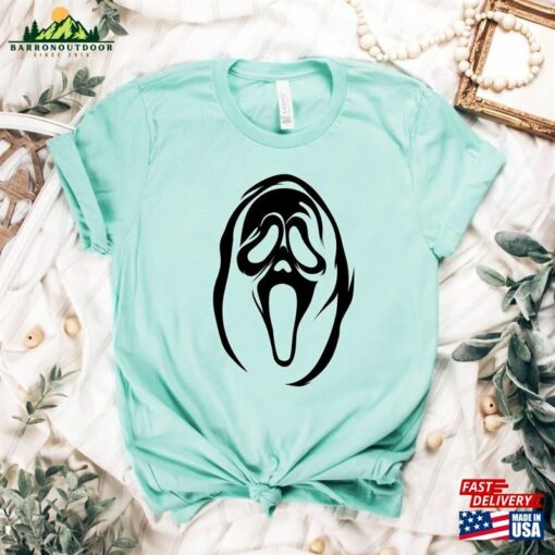 Ghost Mask Shirt Halloween Horror Face For Him Her Sweatshirt T-Shirt