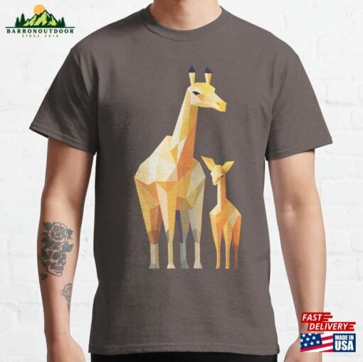 Giraffe Mom And Babe Classic T-Shirt Hoodie Sweatshirt