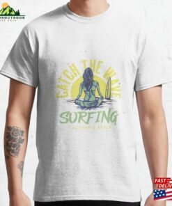 Girl With Surfing Board Classic Unisex Girl With Surfing Board Classic Unisex