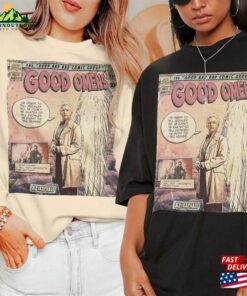 Good Omens Move Comic Shirt Aziraphale 2023 Retro Graphic Tee Unisex Gift Hoodie Classic 3