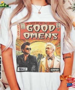 Good Omens Movie Comic Shirt Crowley 90S Vintage Merch Book Art Aziraphale 2023 Retro Graphic Tee Unisex Gift Hoodie V1v1 T Shirt Classic 4