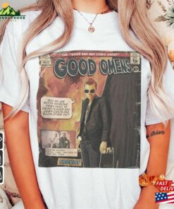 Good Omens Movie Comic Shirt Crowley 90S Vintage Merch Book Art Aziraphale 2023 Retro Graphic Tee Unisex Gift Hoodie V5 3 Good Omens Movie Comic Shirt Crowley 90S Vintage Merch Book Art Aziraphale 2023 Retro Graphic Tee Unisex Gift Hoodie V5 4