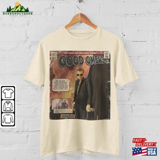 Good Omens Movie Comic Shirt Crowley 90S Vintage Merch Book Art Unisex Classic