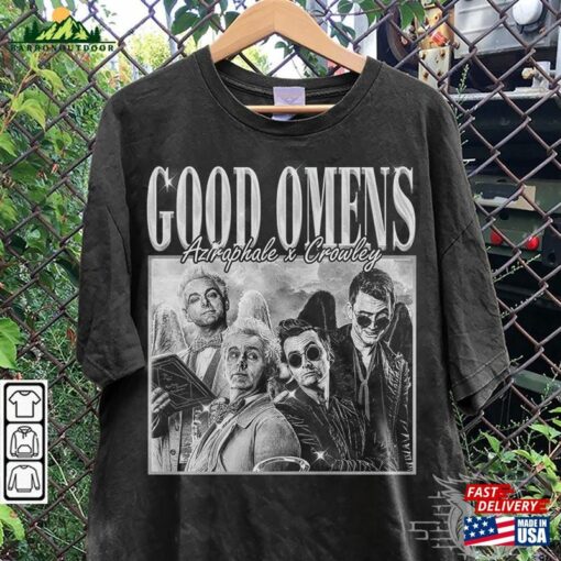 Good Omens Movie Shirt Crowley 90S Y2k Vintage Retro Style Sweatshirt Hoodie