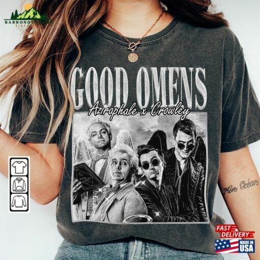 Good Omens Movie Shirt Crowley 90S Y2k Vintage Retro Style Sweatshirt Hoodie