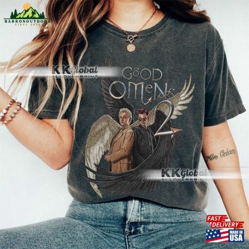 Good Omens Movie Shirt Crowley Vintage 90S Y2k Retro Style Sweatshirt Aziraphale 2023 Bootleg Unisex Gift For Classic