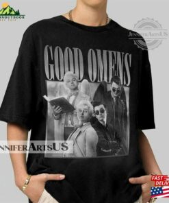 Good Omens Vintage Shirt Crowley 90S Sweater Aziraphale 2023 Retro Graphic Tee Unisex Gift Hoodie T-Shirt 3 Good Omens Vintage Shirt Crowley 90S Sweater Aziraphale 2023 Retro Graphic Tee Unisex Gift Hoodie T Shirt 4