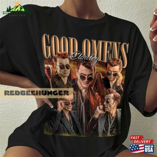 Good Omens Vintage Shirt Crowley 90S Sweater T-Shirt Sweatshirt