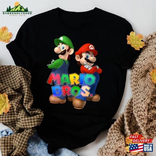 Graphic Mario Bros Unisex Shirt The Super Movie Fan Classic