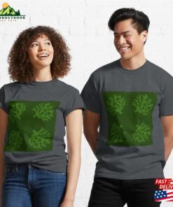 Green Coral Branches Design Hawaii Pattern Classic T-Shirt Hoodie 2 Green Coral Branches Design Hawaii Pattern Classic T Shirt Hoodie 3