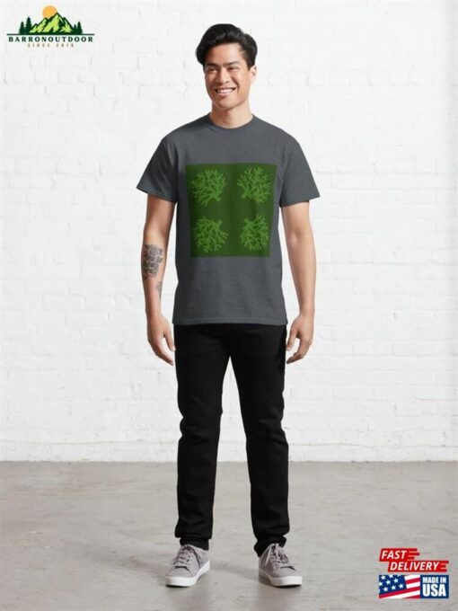 Green Coral Branches Design Hawaii Pattern Classic T-Shirt Hoodie