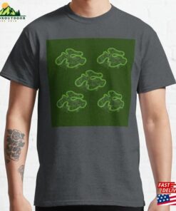 Green Coral Design Hawaii Pattern Classic T-Shirt Hoodie Sweatshirt