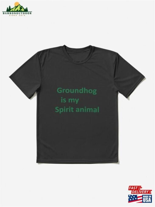 Groundhog Is My Spirit Animal Stickers Active T-Shirt Classic Hoodie