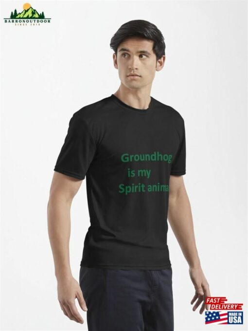 Groundhog Is My Spirit Animal Stickers Active T-Shirt Classic Hoodie