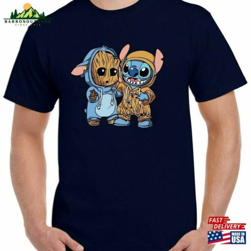 Guardians Of The Galaxy Groot Stitch T-Shirt Marvel Movie 20023 Vol 3 Shirt Hoodie