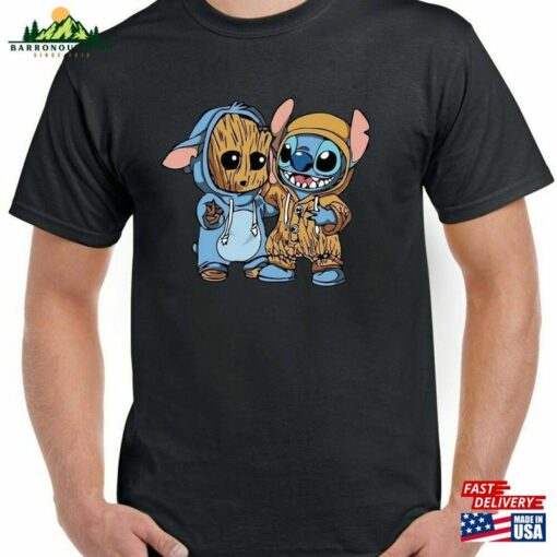 Guardians Of The Galaxy Groot Stitch T-Shirt Marvel Movie 20023 Vol 3 Shirt Hoodie