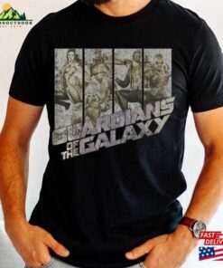 Guardians Of The Galaxy Group Shot Distressed Panels Shirt Marvel Movie 2023 Hoodie Classic 3