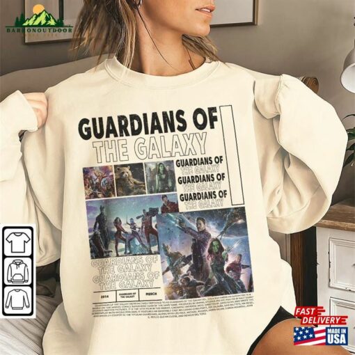 Guardians Of The Galaxy Merch Movie Shirt 90S Retro Vintage Unisex Classic Tee