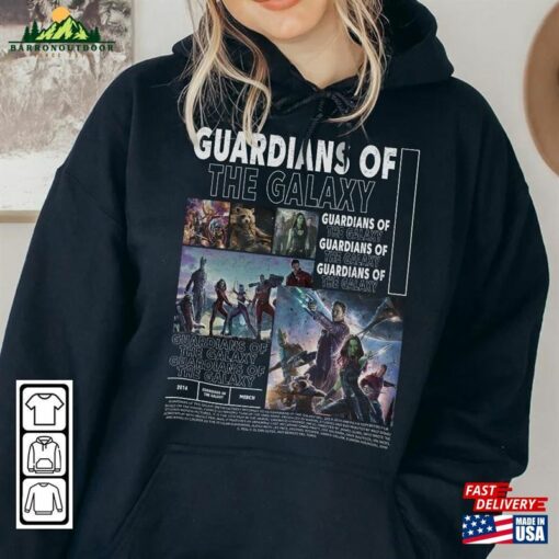 Guardians Of The Galaxy Merch Movie Shirt 90S Retro Vintage Unisex Classic Tee