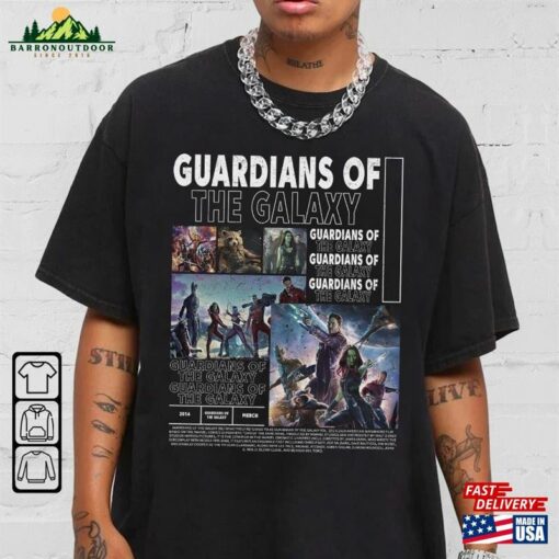 Guardians Of The Galaxy Merch Movie Shirt 90S Retro Vintage Unisex Classic Tee