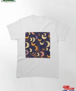 Half Moon Patterns Orange Purple Black Classic T-Shirt