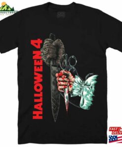 Halloween 4 Shadow Of The Shape T-Shirt V Neck Classic Halloween 4 Shadow Of The Shape T-Shirt V Neck Classic