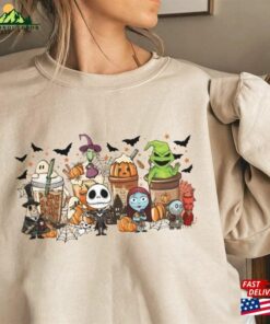 Halloween Characters Coffee Cup Shirt Drink Latte Sweatshirt T-Shirt