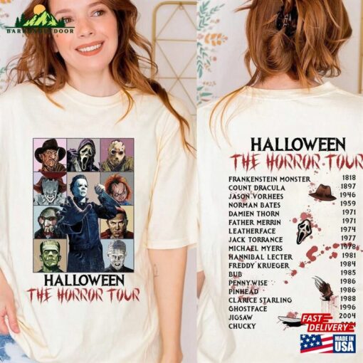 Halloween Characters The Horror Tour Shirt Movie Eras Universal Studios Nights 2023 Classic Sweatshirt