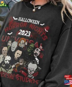 Halloween Characters The Horror Tour Shirt Universal Studios Nights 2023 Hoodie Unisex Halloween Characters The Horror Tour Shirt Universal Studios Nights 2023 Hoodie Unisex