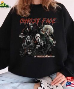 Halloween Ghost Face Shirt Horror Movie Retro 90S Scream T-Shirt Hoodie