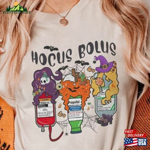 Halloween Hocus Bolus Shirt Funny Nurse Sweatshirt Icu Unisex