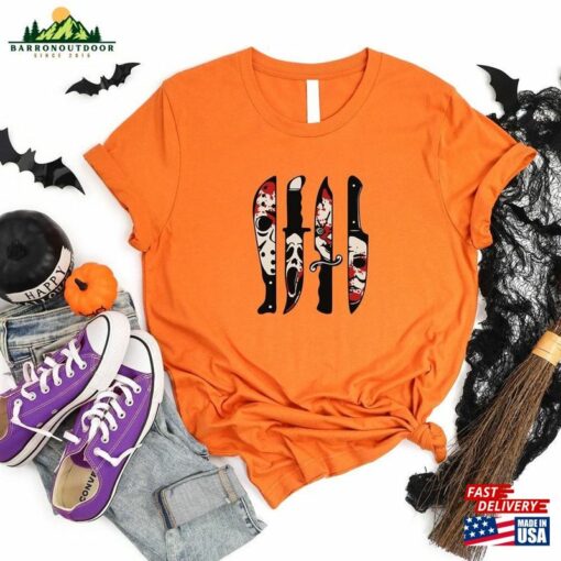 Halloween Horror Movie Knives Shirt Characters Unisex Classic