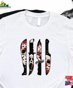Halloween Horror Movie Knives Shirt Characters Unisex Classic