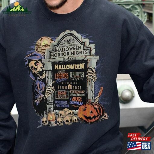 Halloween Horror Nights 2023 Event T-Shirt Scream Movie Crewneck Sweatshirt Shirt Unisex