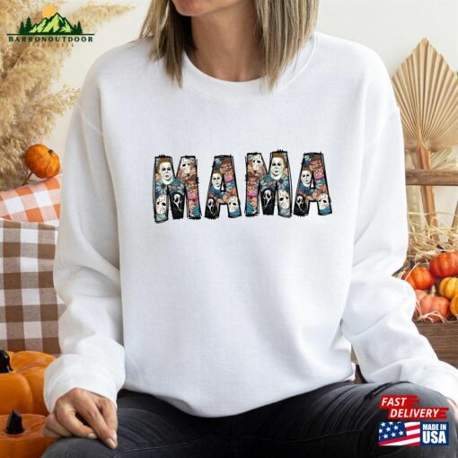 Halloween Mama Sweatshirt Horror Characters Tshirts Scary Movie Classic Unisex