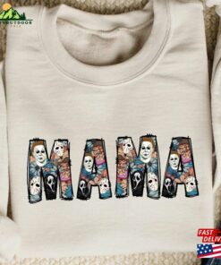 Halloween Mama Sweatshirt Horror Characters Tshirts Scary Movie Classic Unisex