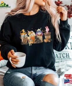 Halloween Mickey And Friends Coffee Shirt Disney Party Pooh Hoodie Unisex 3