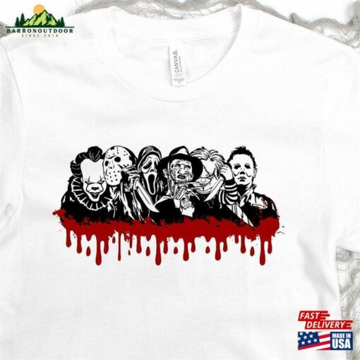 Halloween Movie Characters Shirt Scary Killers Squad Hoodie Sweatshirt Friends T-Shirt