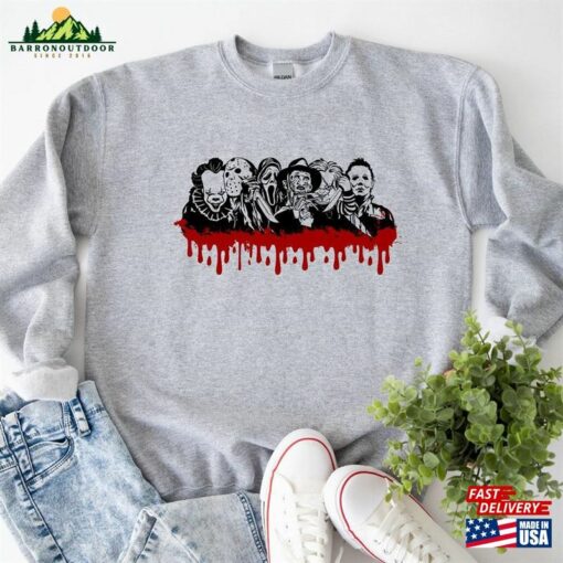 Halloween Movie Characters Shirt Scary Killers Squad Hoodie Sweatshirt Friends T-Shirt